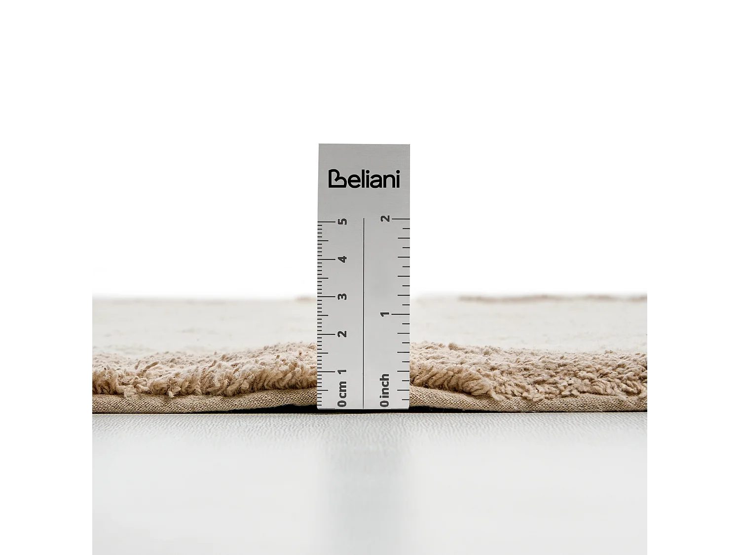 Tapis de bain KABRI Marron/beige 60 x 90 cm Coton