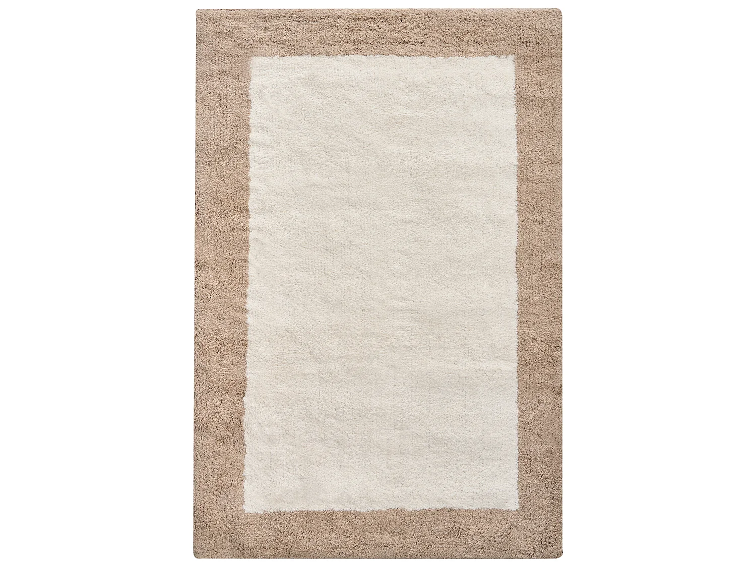 Tapis de bain KABRI Marron/beige 60 x 90 cm Coton