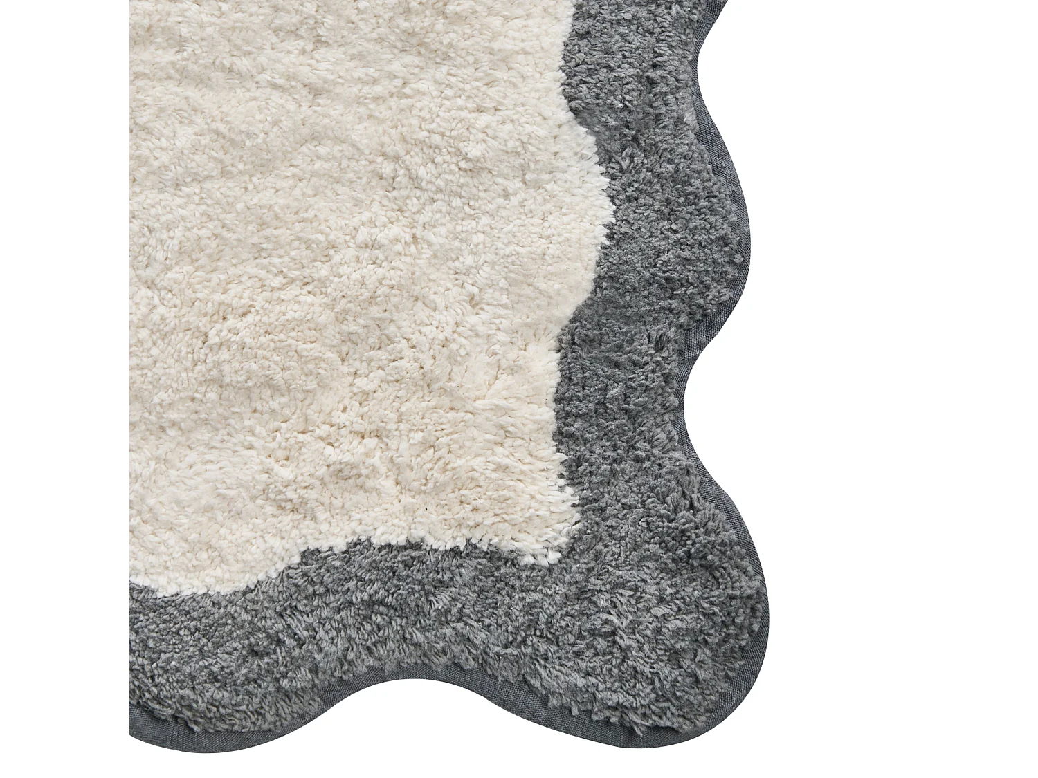 Tapis de bain NANGAL Gris/beige 60 x 90 cm Coton