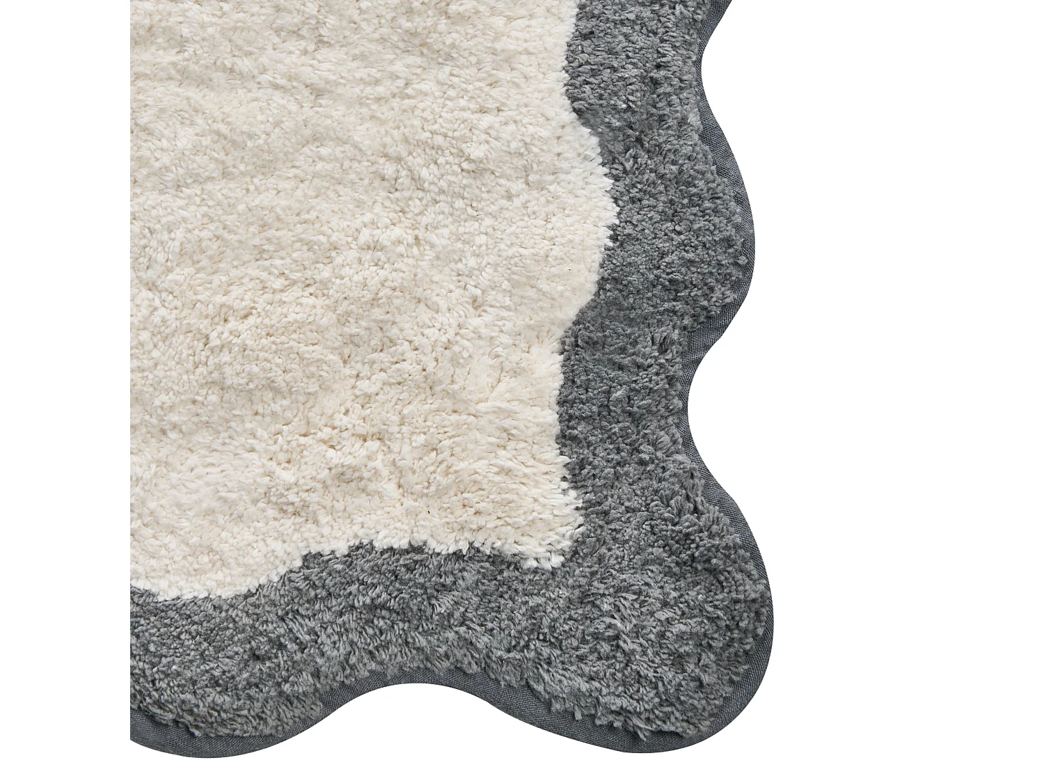 Tapis de bain NANGAL Gris/beige 60 x 90 cm Coton