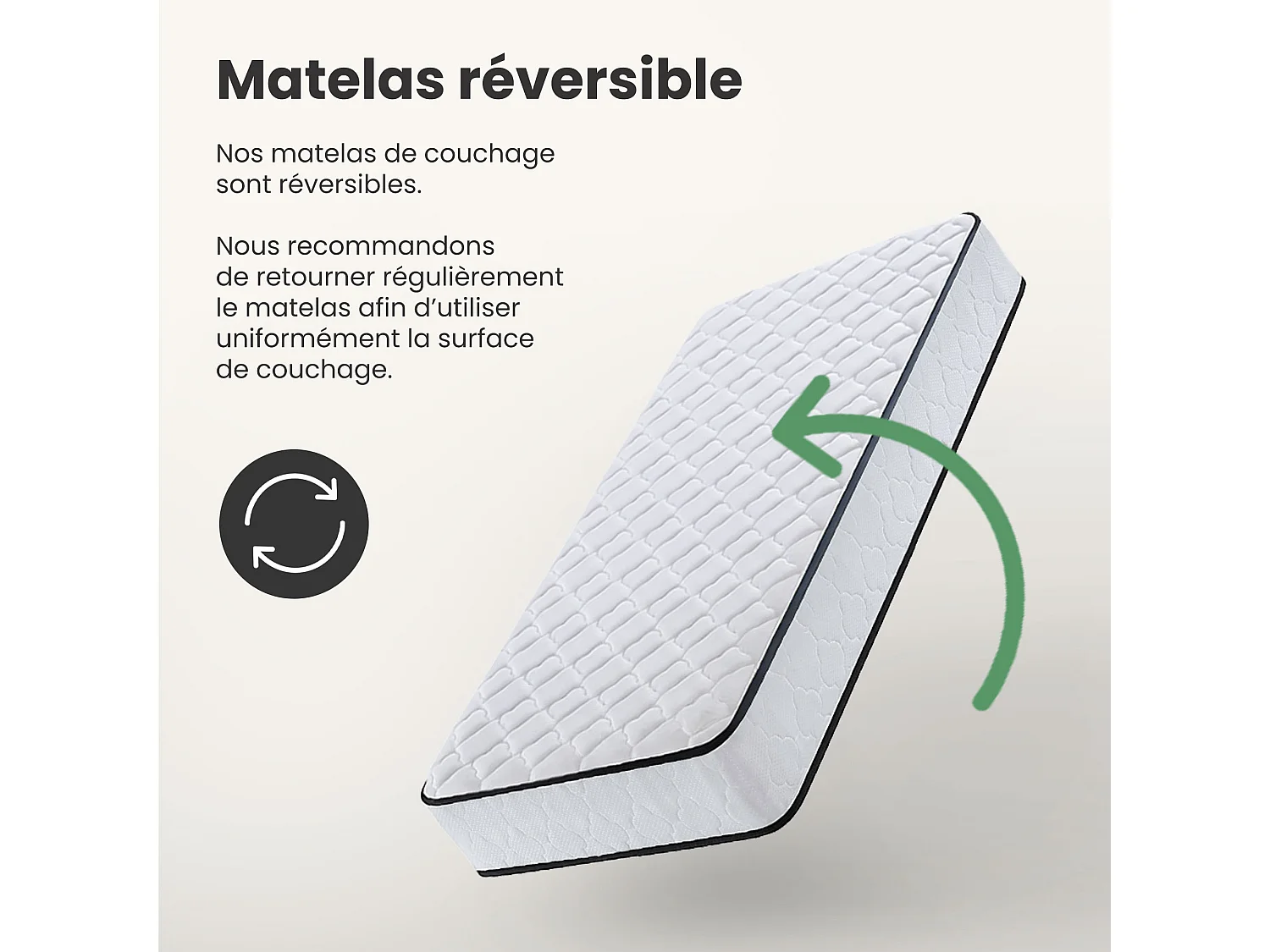 Materac sprężynowy z ochraniaczem AKORD 7-strefowy H3 90x200 cm