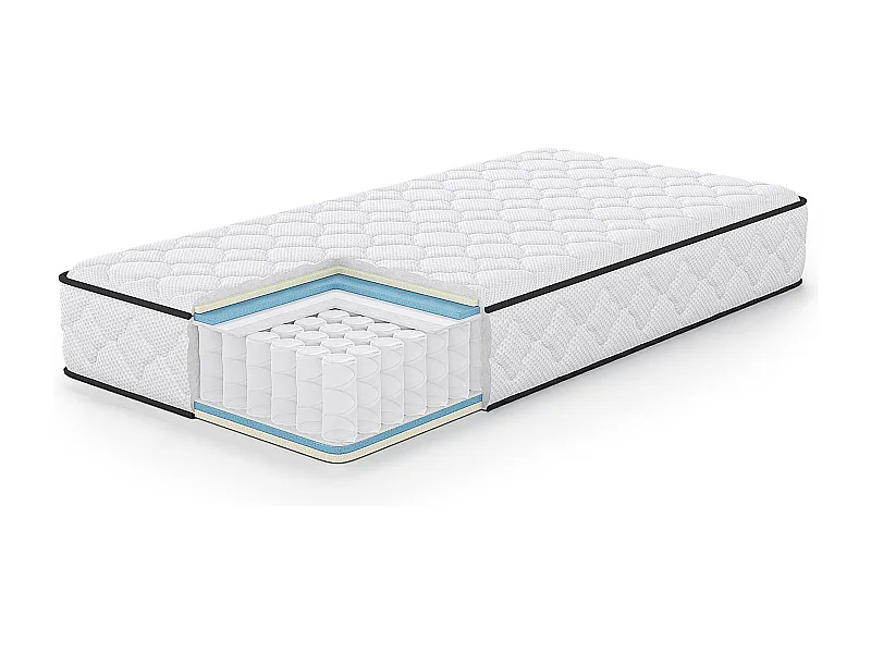 7-Zonen Taschenfederkernmatratze H3 100×200 cm inklusive Matratzenschoner