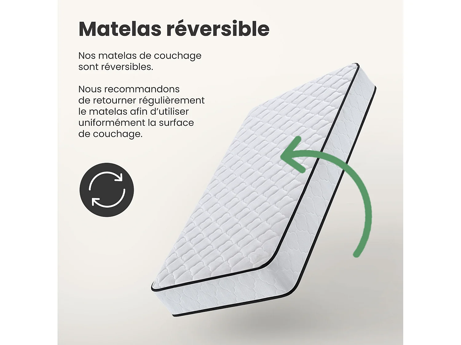 Materasso a molle insacchettate 7 zone con coprimaterasso incluso durezza H3 100x200 cm