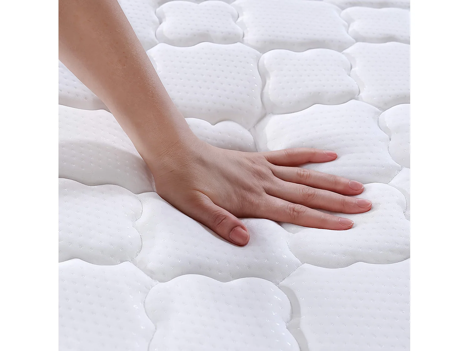 Matelas à ressorts ensachés 7 zones avec protège-matelas H3 100x200 cm