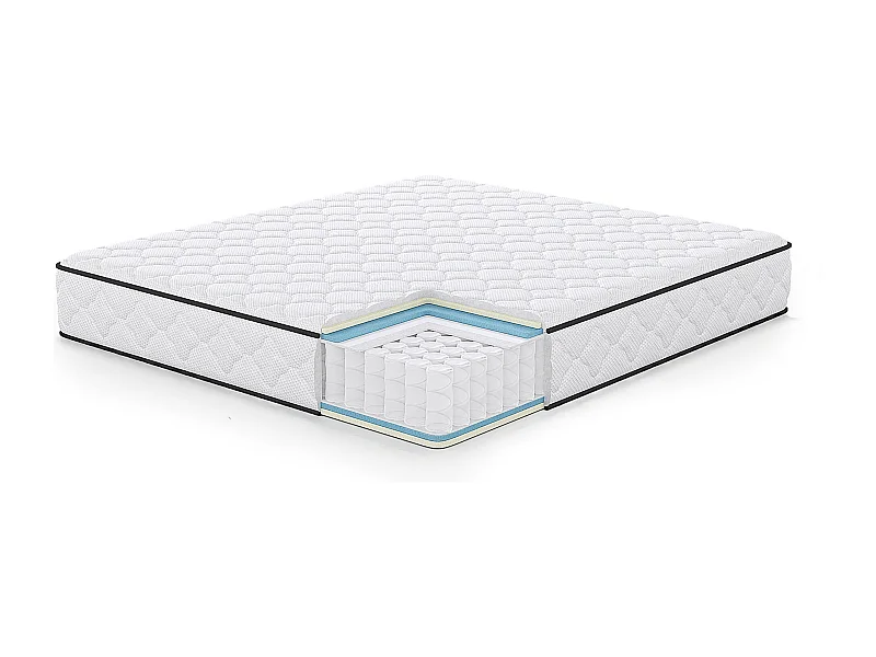 Springs Matras met Beschermer 180x200 cm / Spring Pocketveringmatras / Binnenveringsmatras / Pocketvering met 7 Comfortzones / Afneembare waterdichte tijk / H3