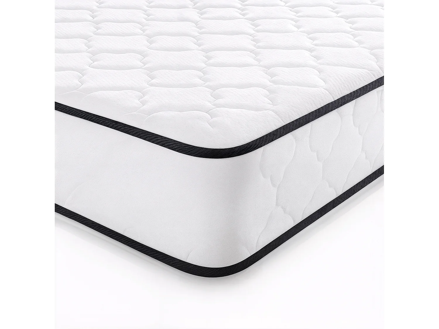 Matelas à ressorts ensachés 7 zones avec protège-matelas H3 180x200 cm