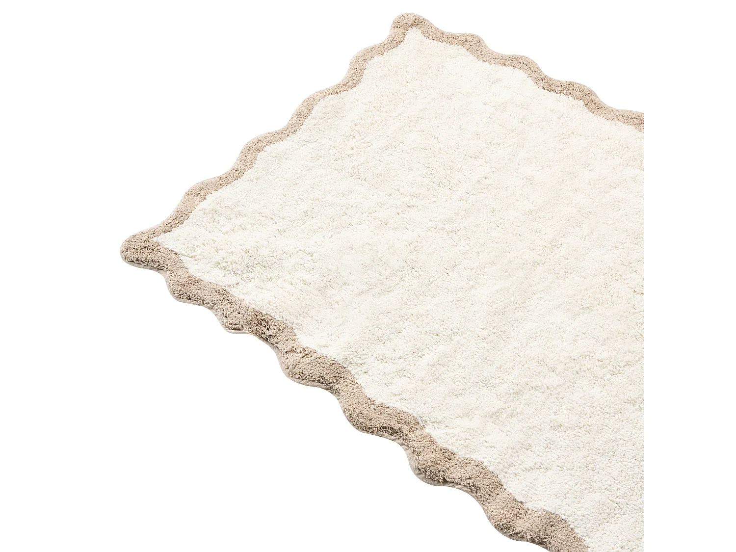 Tapis de bain NANGAL Marron/beige 80 x 150 cm Coton