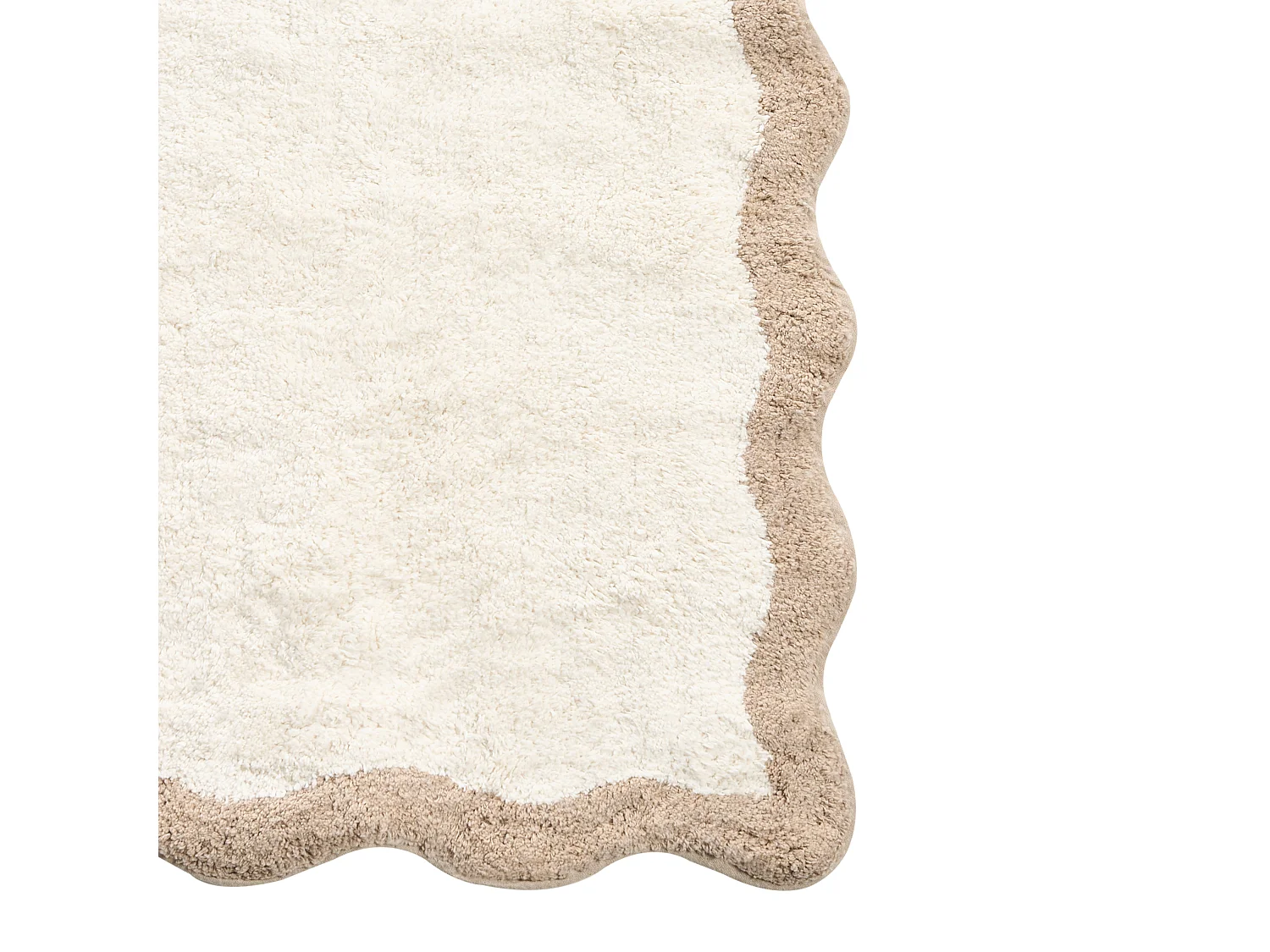 Tapis de bain NANGAL Marron/beige 80 x 150 cm Coton