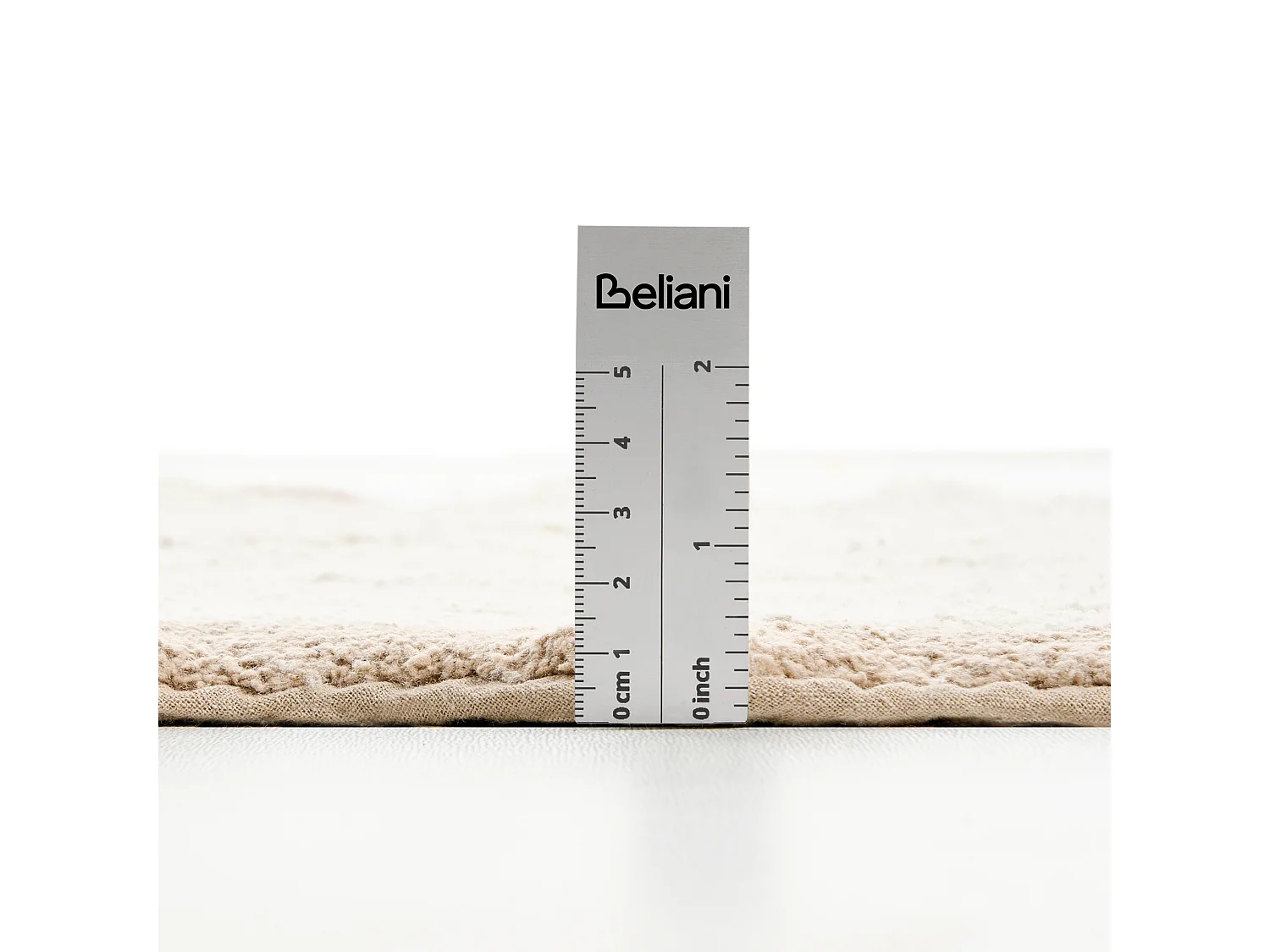 Tapis de bain NANGAL Marron/beige 80 x 150 cm Coton