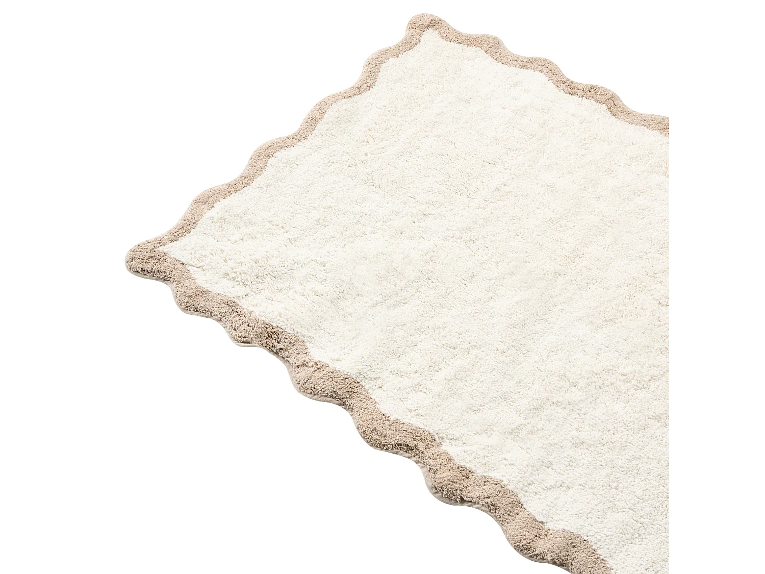 Tapis de bain NANGAL Marron/beige 80 x 150 cm Coton