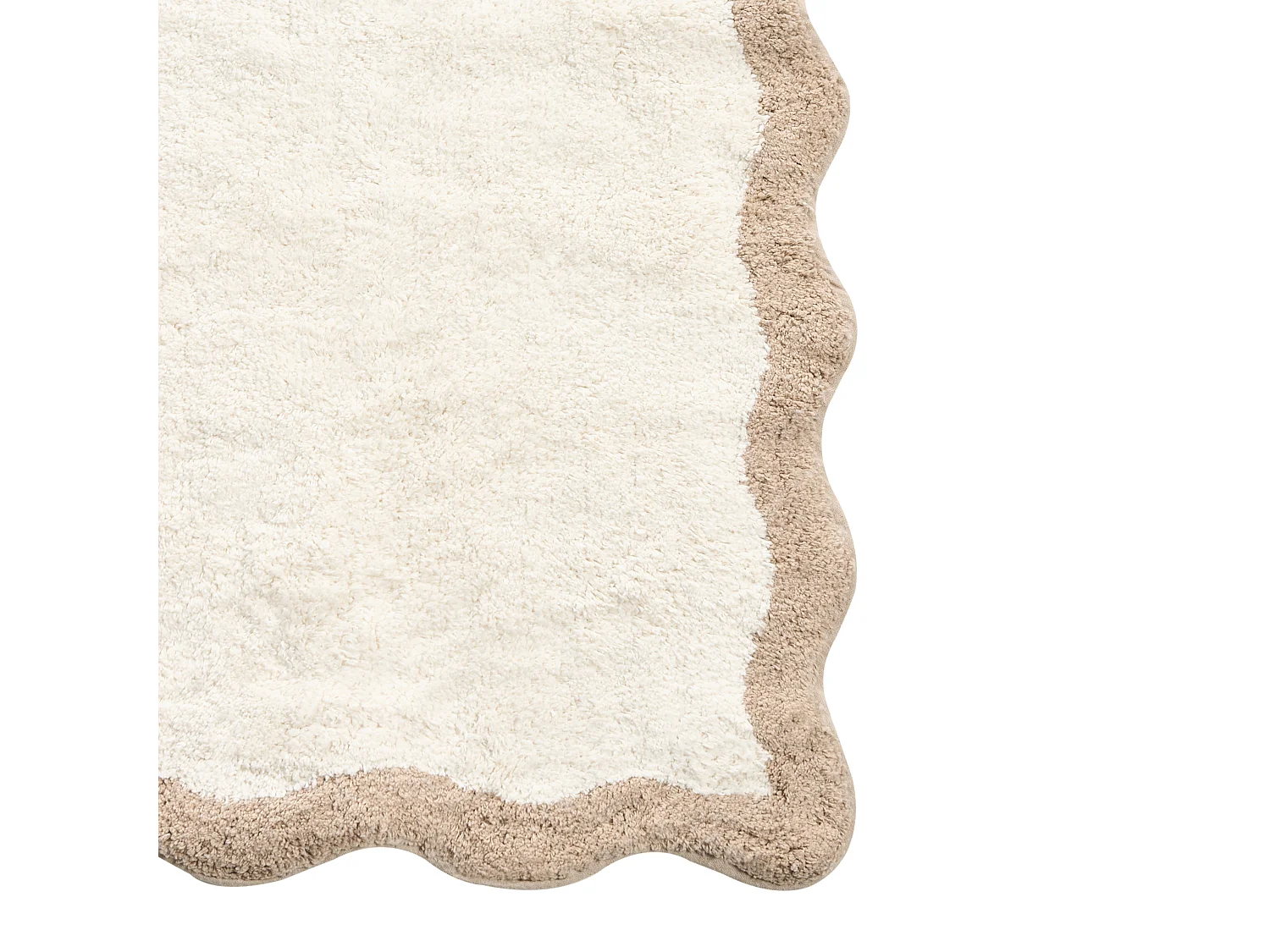 Tapis de bain NANGAL Marron/beige 80 x 150 cm Coton