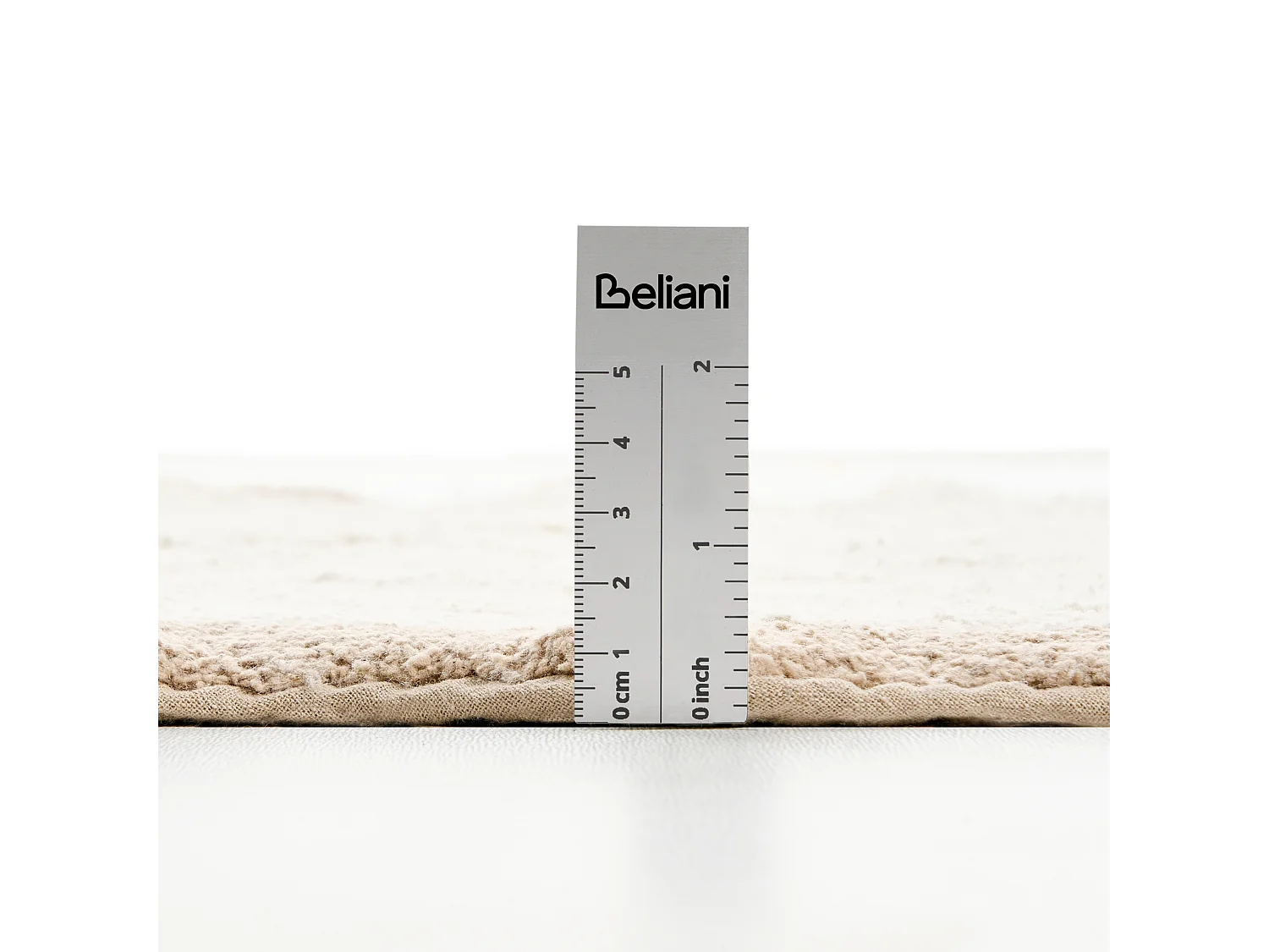 Tapis de bain NANGAL Marron/beige 80 x 150 cm Coton