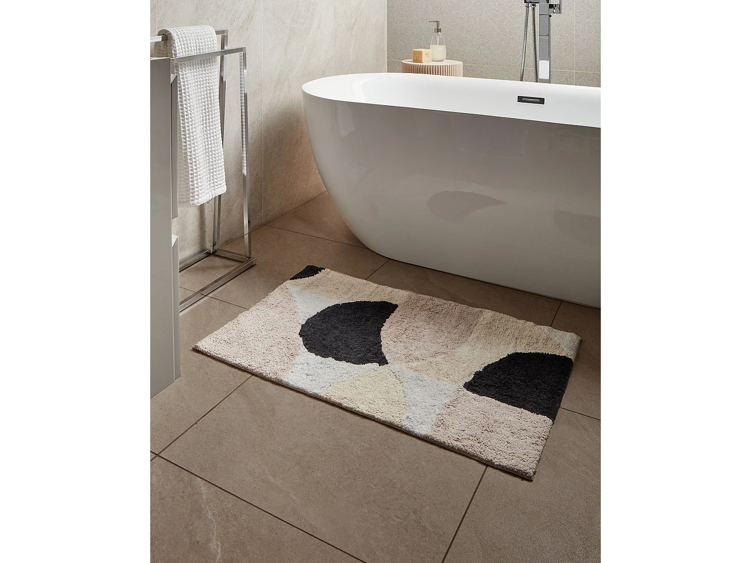 Tapis de bain SANOLI Beige 60 x 90 cm Coton