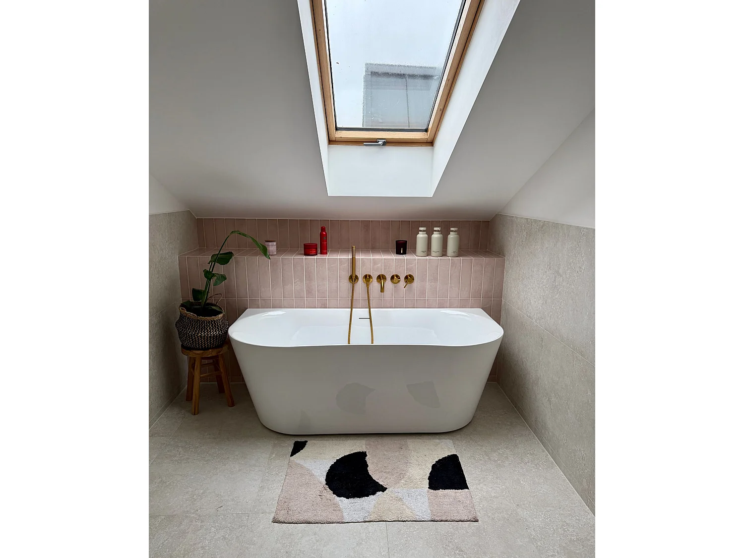 Tapis de bain SANOLI Beige 60 x 90 cm Coton