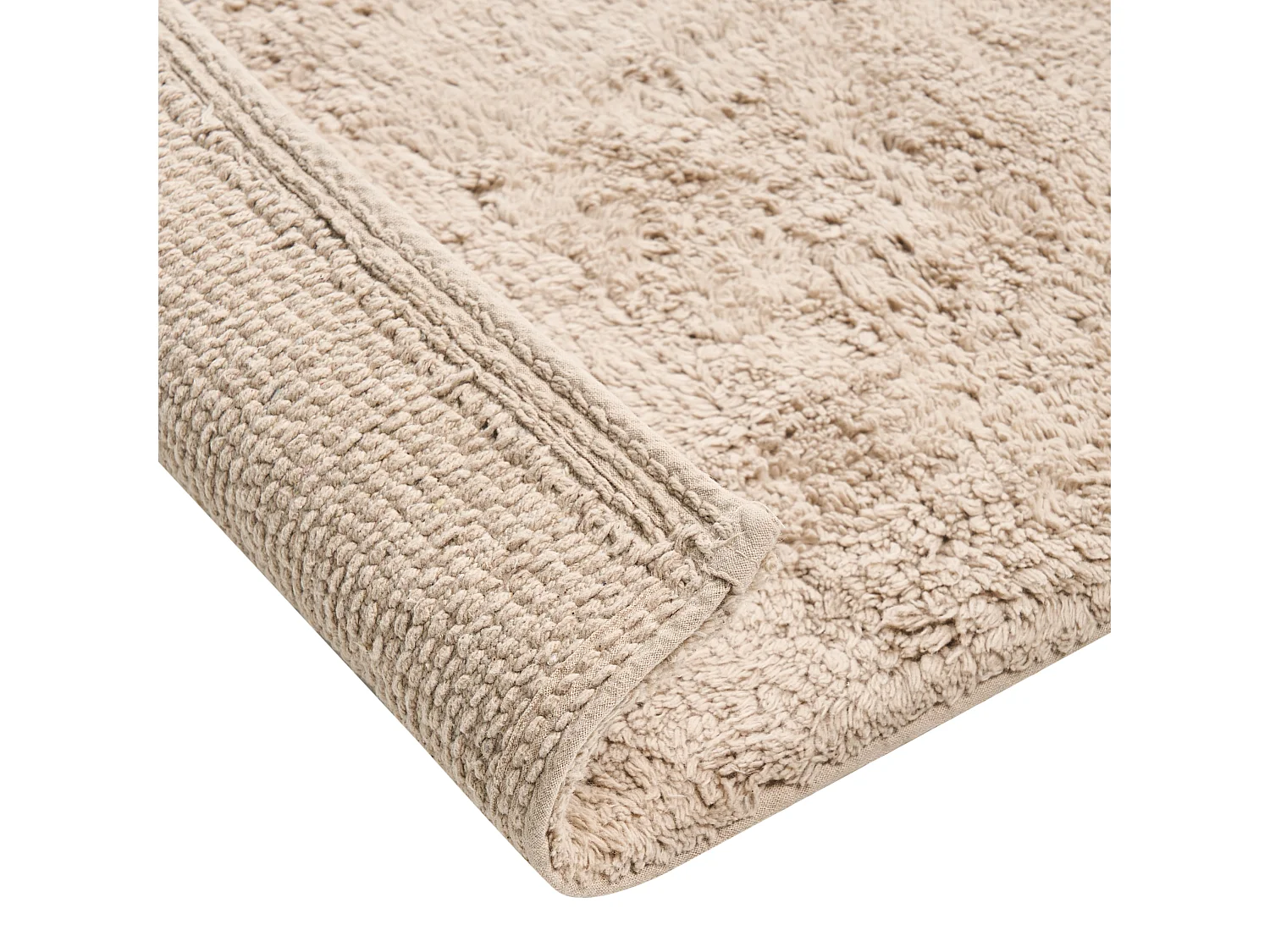 Tapis de bain GOELA Marron clair 60 x 90 cm Coton