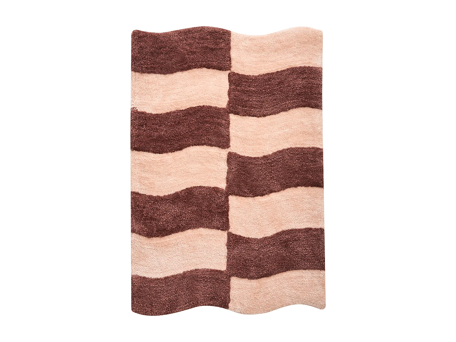 Tapis de bain DIWANA Marron/beige 60 x 90 cm