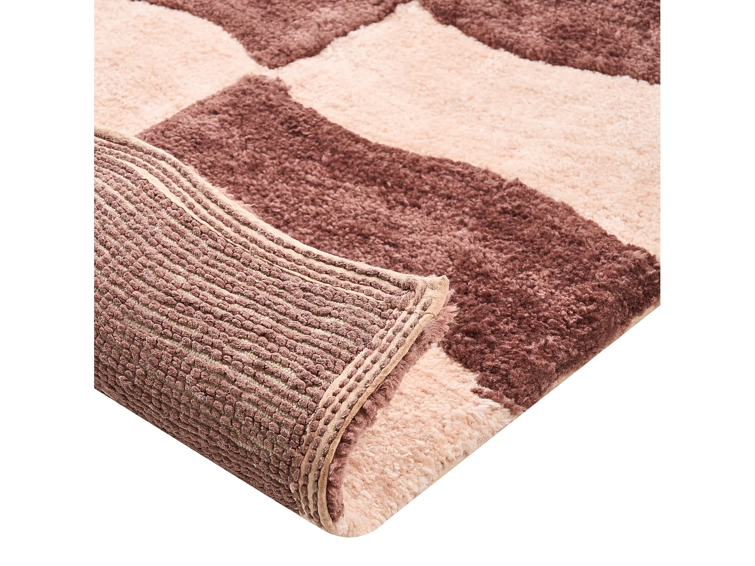 Tapis de bain DIWANA Marron/beige 60 x 90 cm