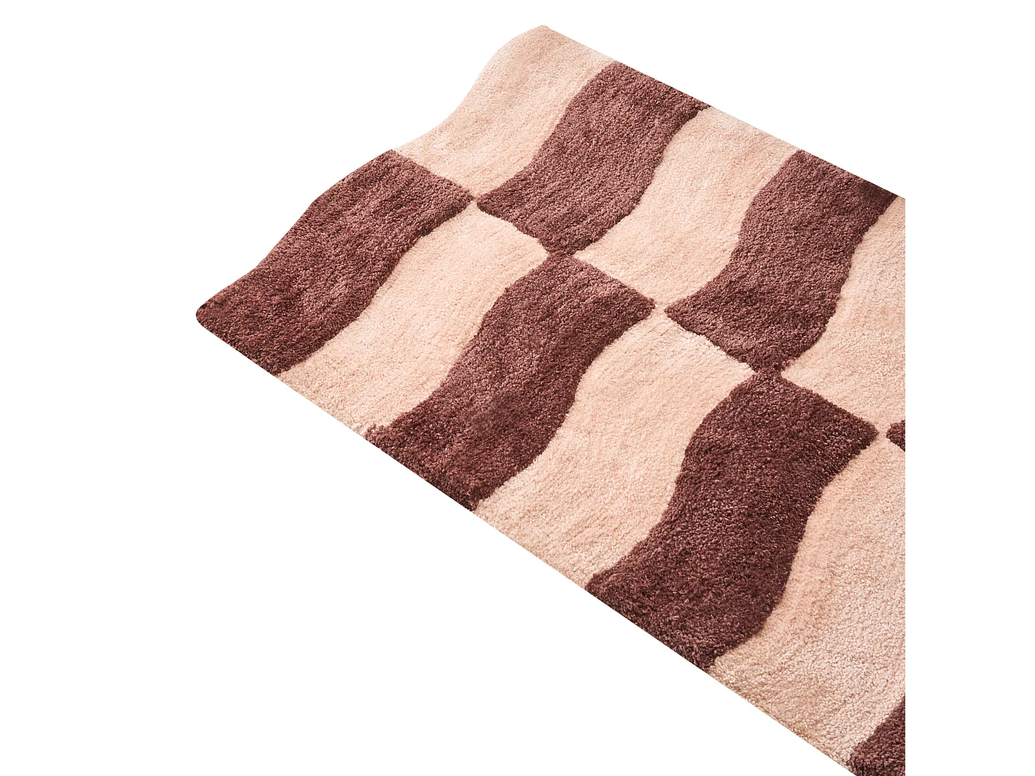 Tapis de bain DIWANA Marron/beige 60 x 90 cm