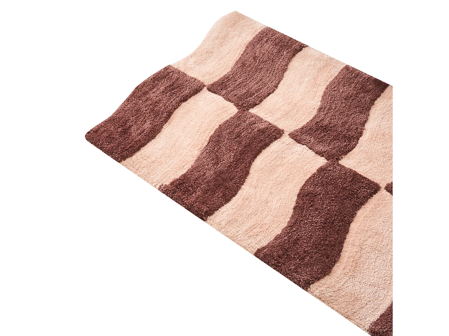 Tapis de bain DIWANA Marron/beige 60 x 90 cm