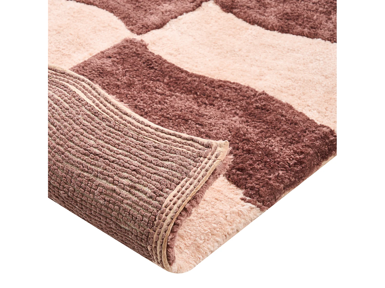 Tapis de bain DIWANA Marron/beige 60 x 90 cm
