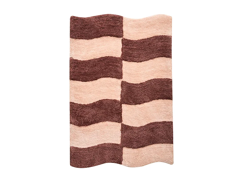 Tapis de bain DIWANA Marron/beige 60 x 90 cm