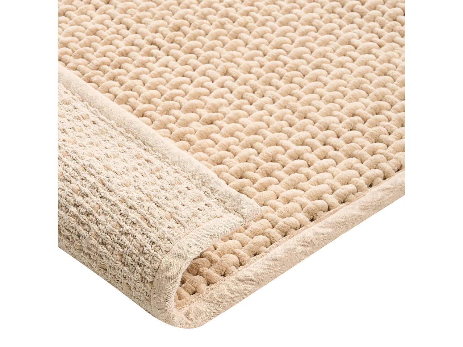 Tapis de bain KARAD Beige 60 x 90 cm Coton