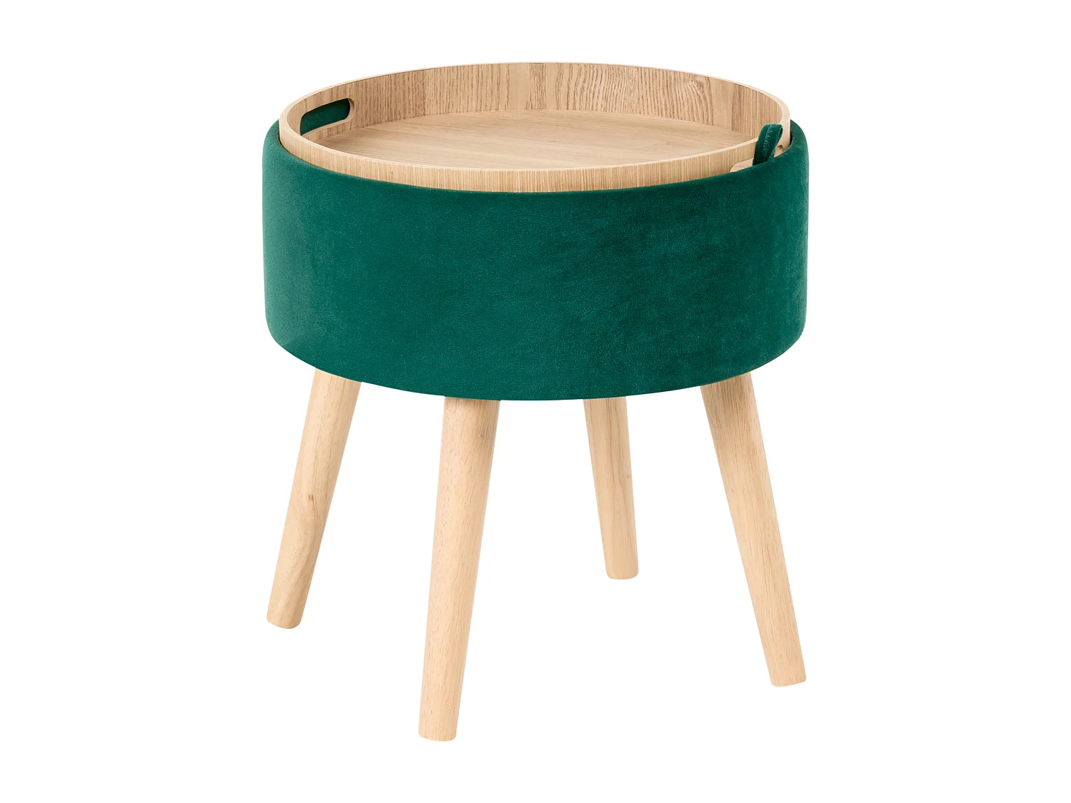 Tabouret de rangement NEELY Velours Vert émeraude