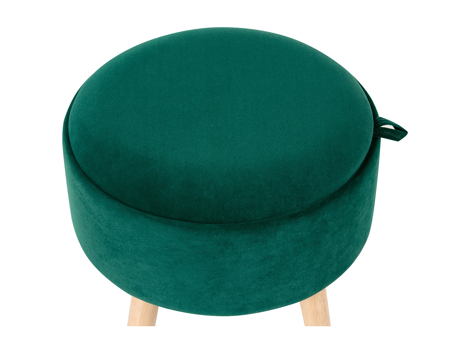 Tabouret de rangement NEELY Velours Vert émeraude