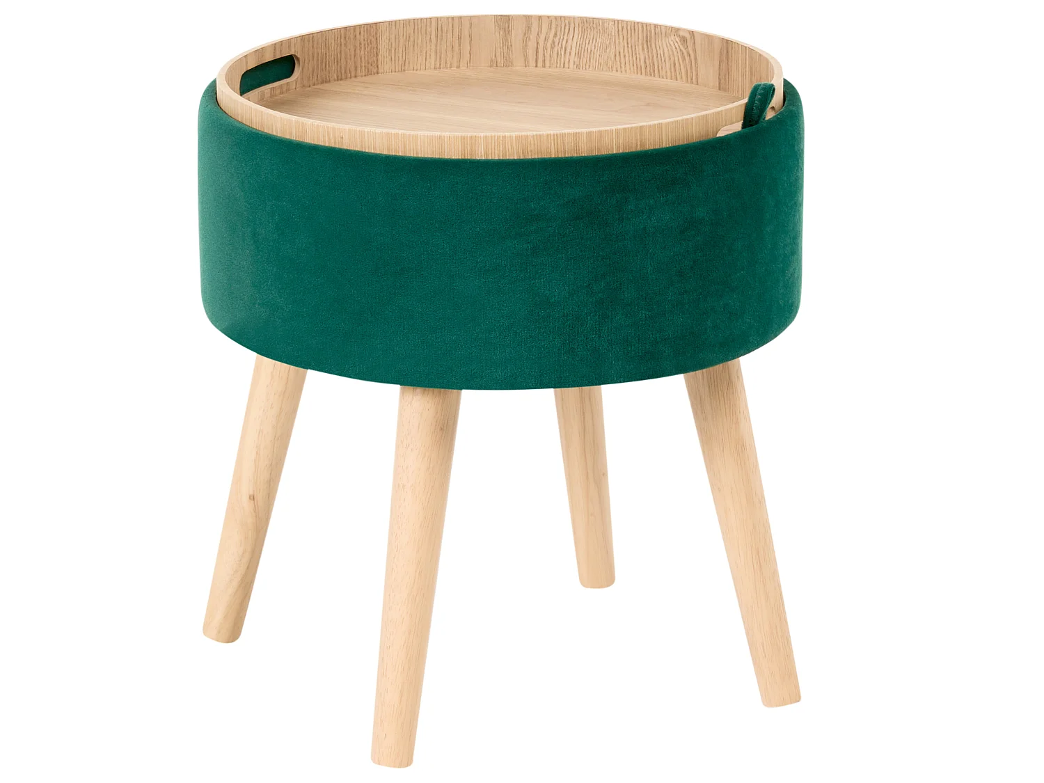 Tabouret de rangement NEELY Velours Vert émeraude