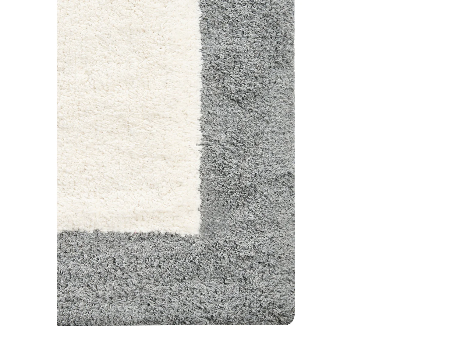 Tapis de bain KABRI Gris/beige 60 x 90 cm Coton