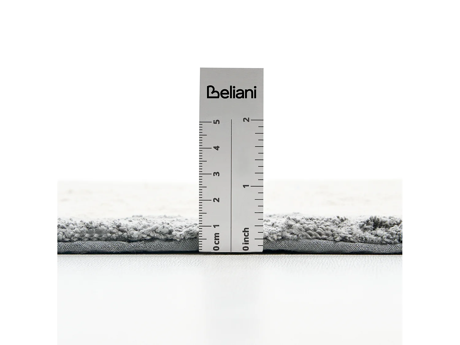 Tapis de bain KABRI Gris/beige 60 x 90 cm Coton