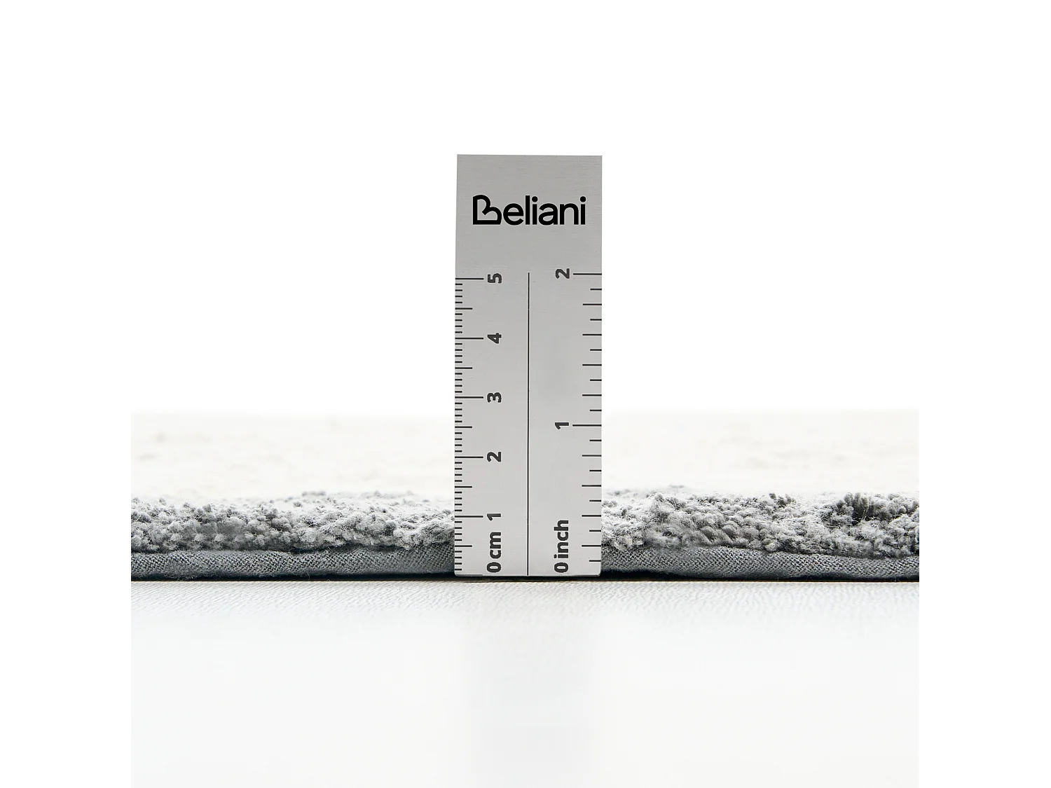 Tapis de bain KABRI Gris/beige 60 x 90 cm Coton