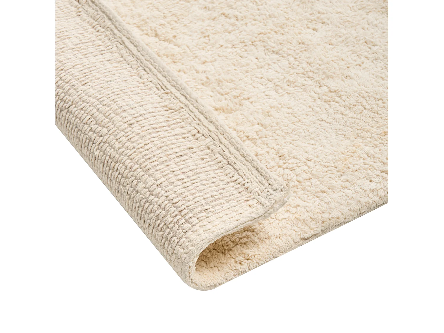 Tapis de bain GOELA Blanc cassé 60 x 90 cm Coton