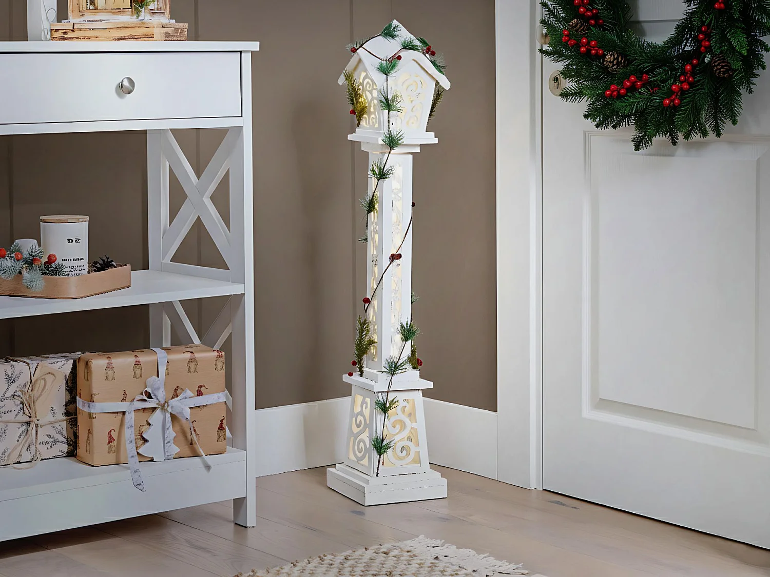 Décoration de Noël LED LUMMENE Lampadaires 80 cm Blanc