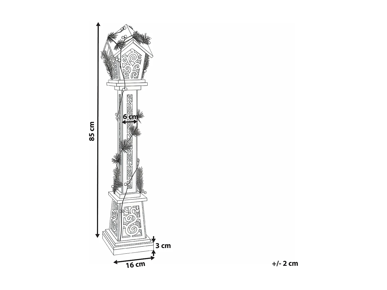 Décoration de Noël LED LUMMENE Lampadaires 80 cm Blanc
