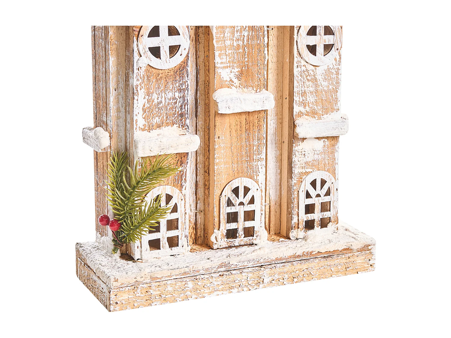 Décoration de Noël LED NILAKA Maison 85 cm Marron clair