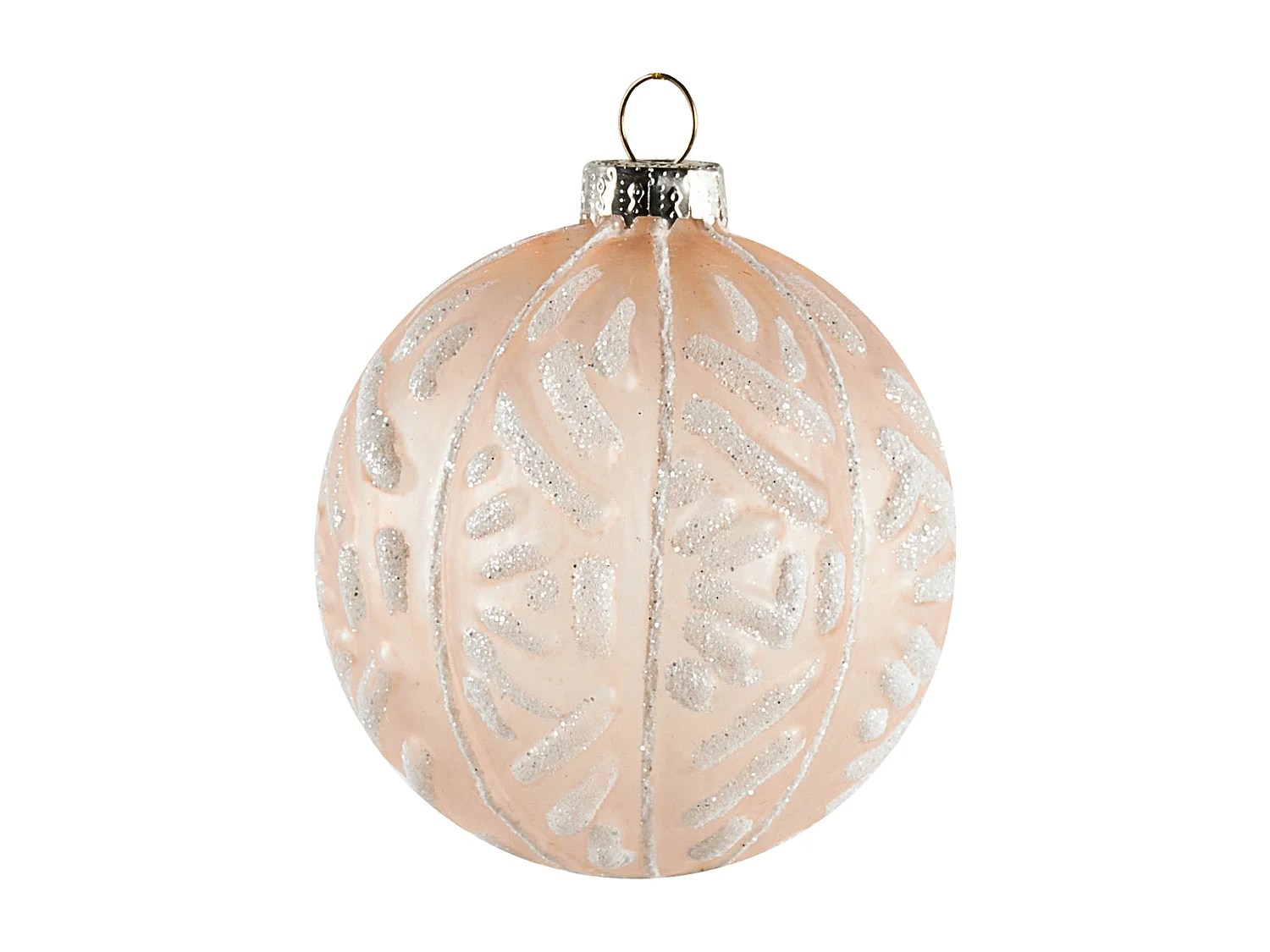 Lot de 24 boules WINTERLIGHT Verre Rose doré