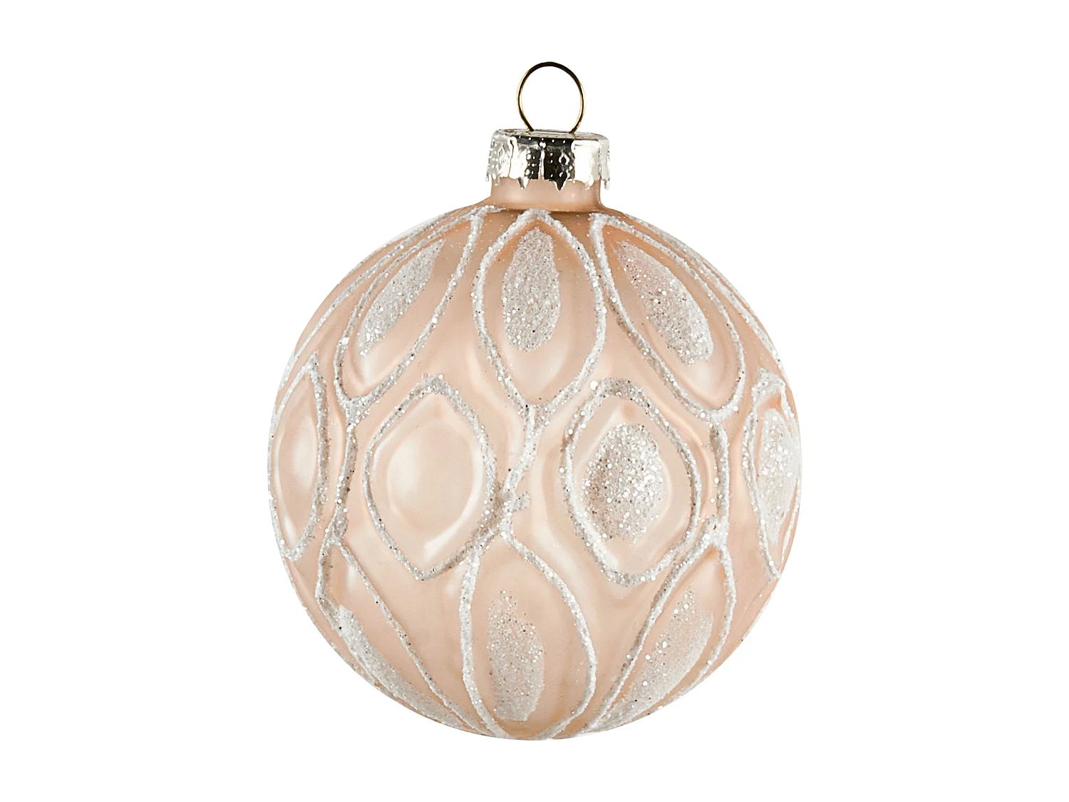 Lot de 24 boules WINTERLIGHT Verre Rose doré