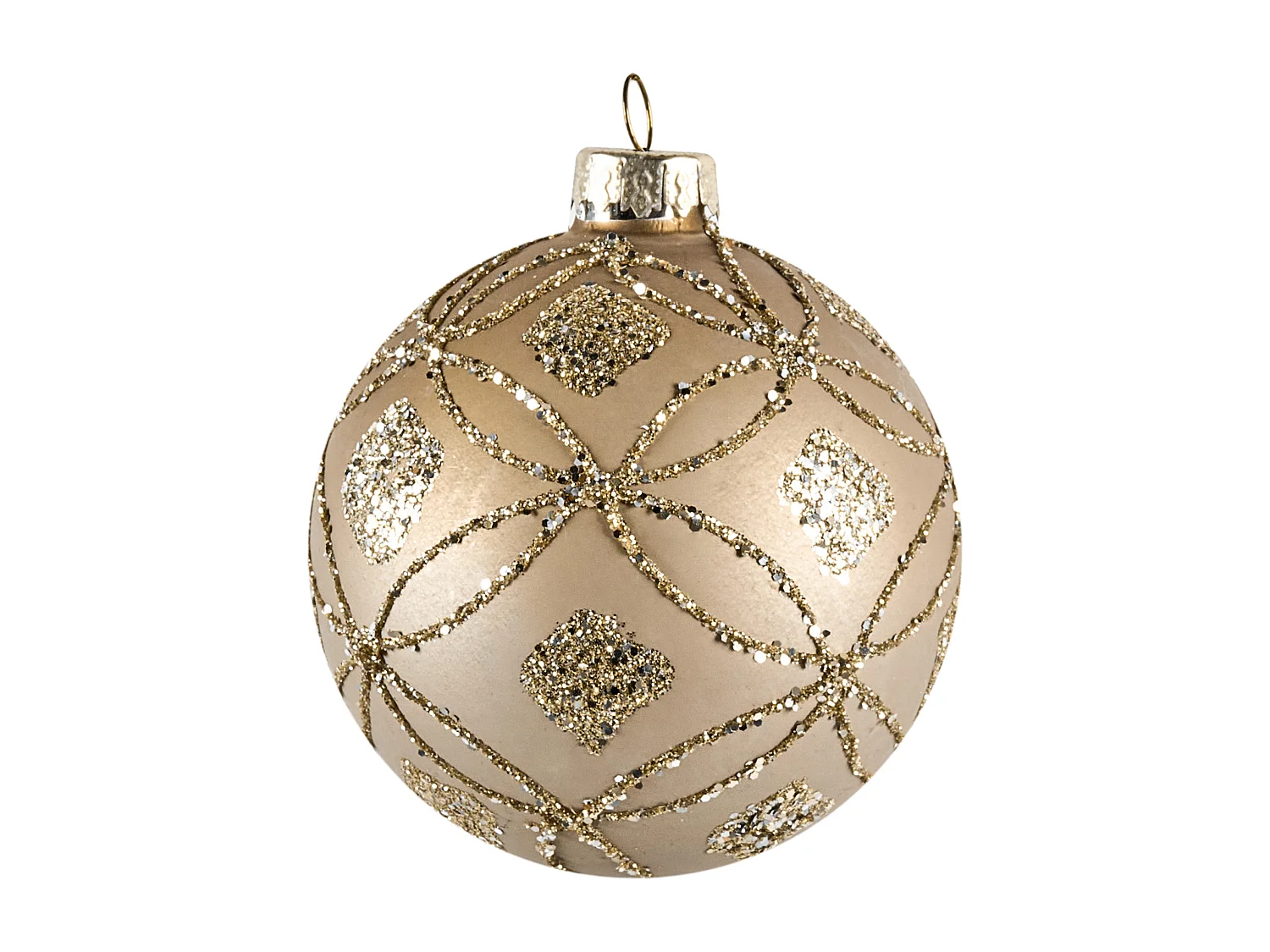 Lot de 24 boules WINTERLIGHT Verre Rose doré