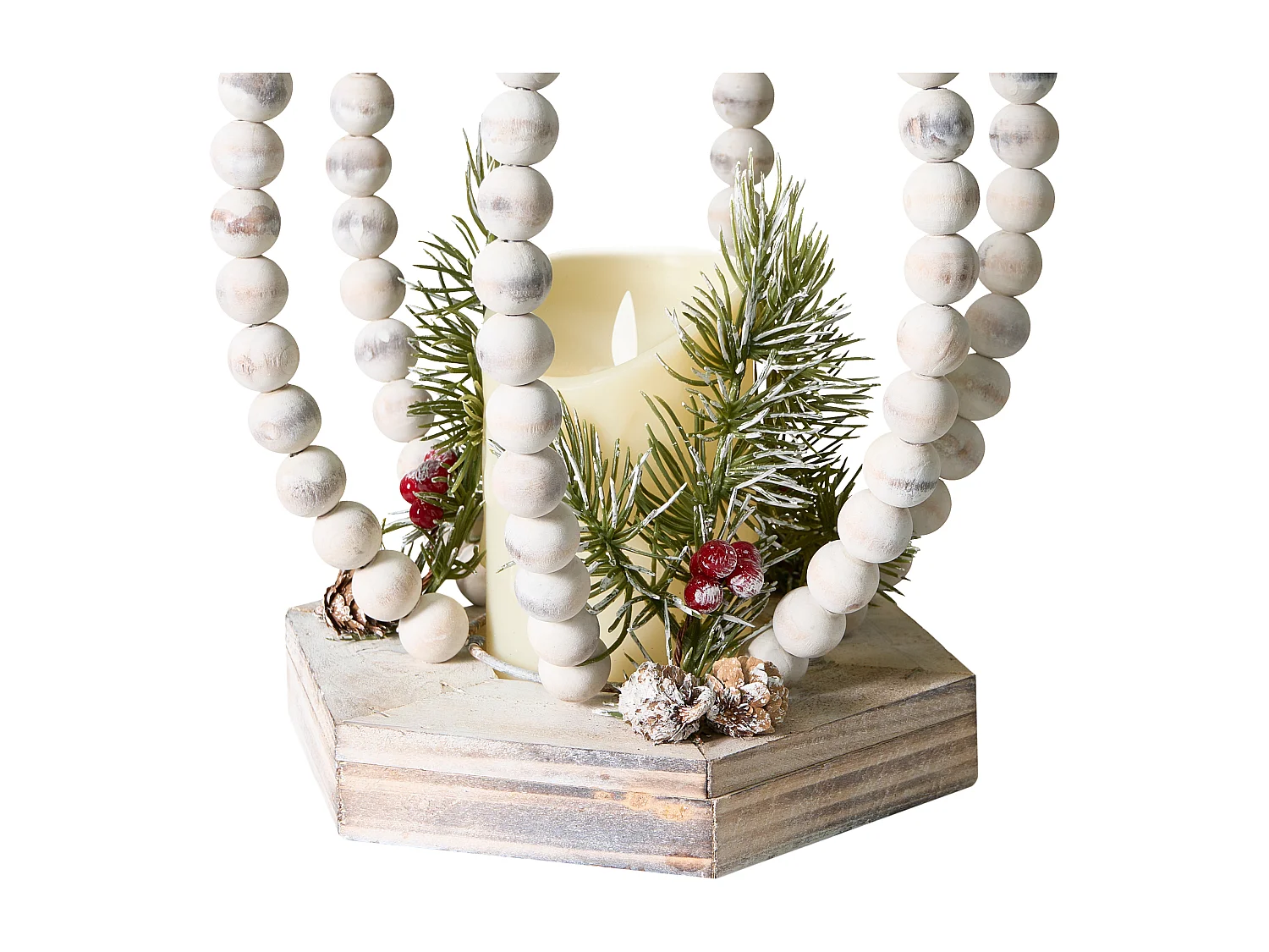 Décoration de Noël LED PAJARVI 40 cm Marron clair