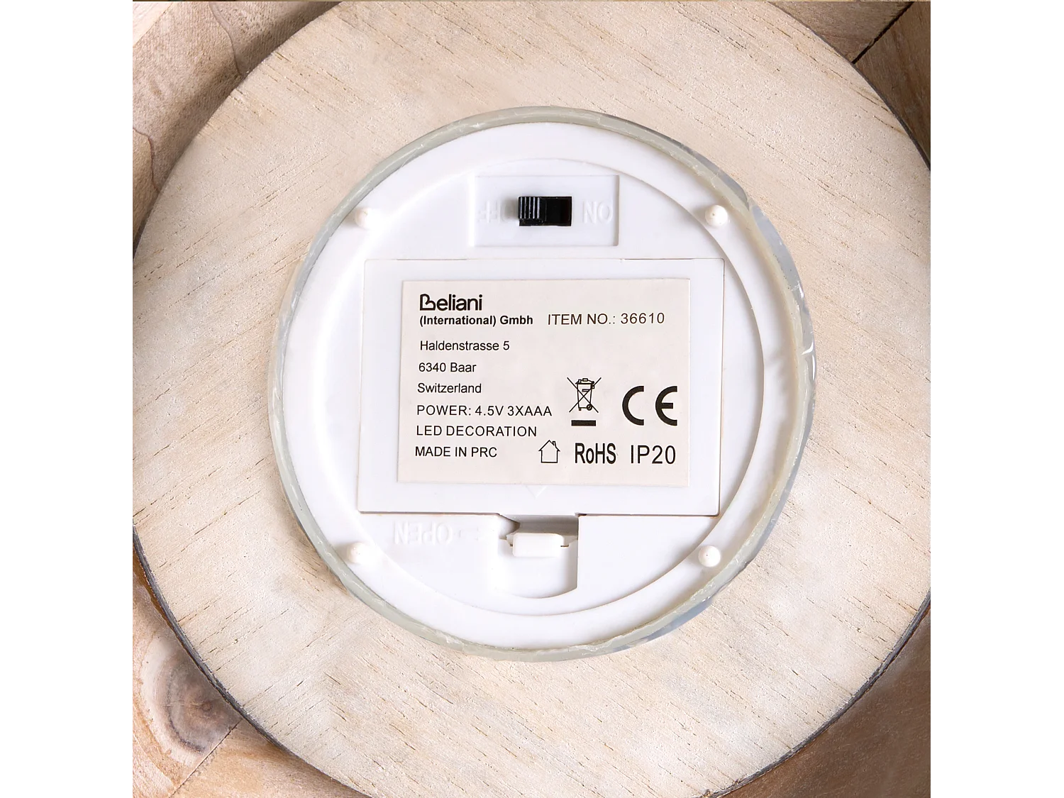 Décoration de Noël LED PAJARVI 40 cm Marron clair