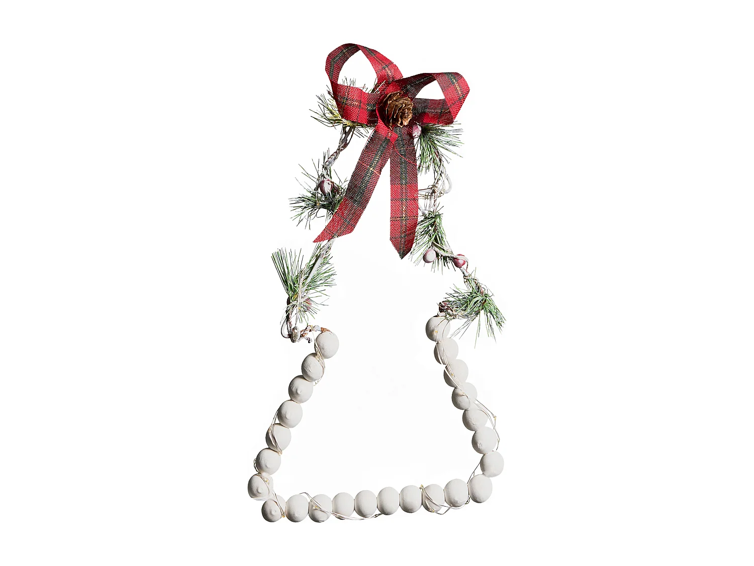 Lot de 3 décorations de Noël LED KYVESI Arbre de Noël 20/25/30 cm Blanc