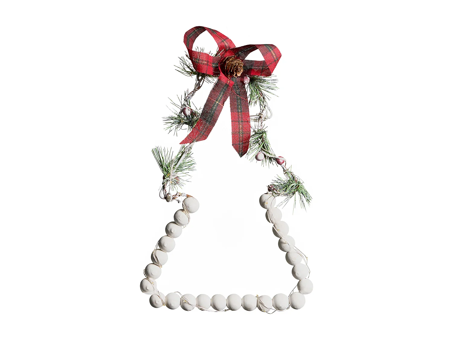 Lot de 3 décorations de Noël LED KYVESI Arbre de Noël 20/25/30 cm Blanc