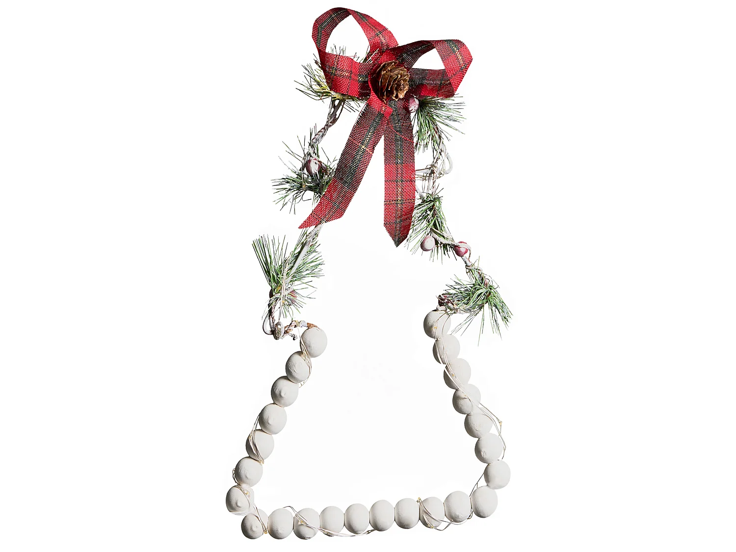 Lot de 3 décorations de Noël LED KYVESI 20/25/30 cm Arbre de Noël Blanc