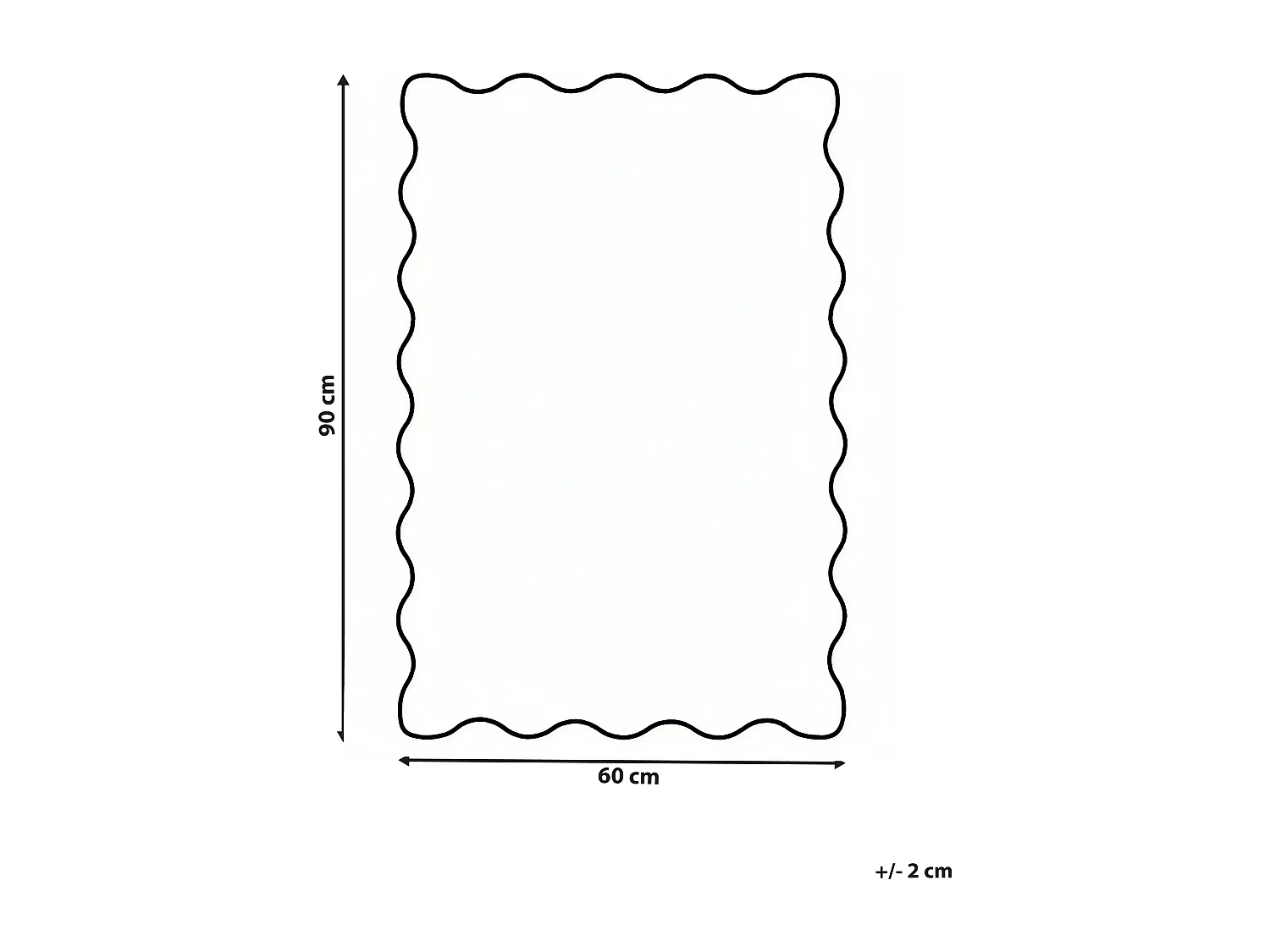 Tapis de bain NANGAL Marron/beige 60 x 90 cm Coton