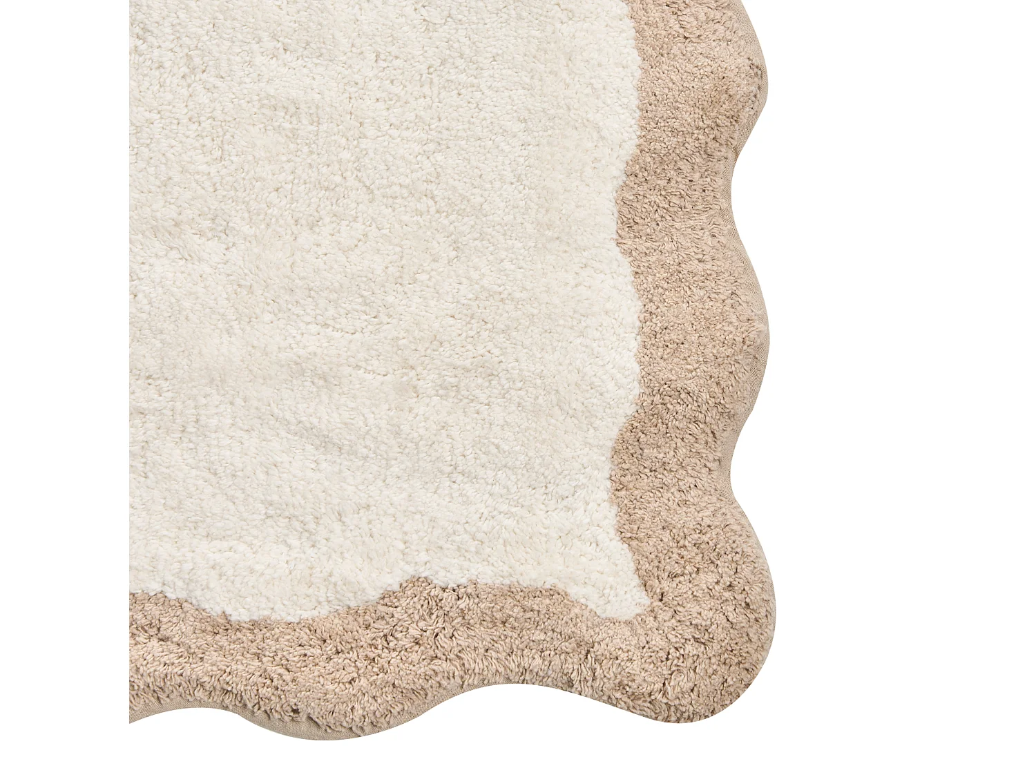 Tapis de bain NANGAL Marron/beige 60 x 90 cm Coton