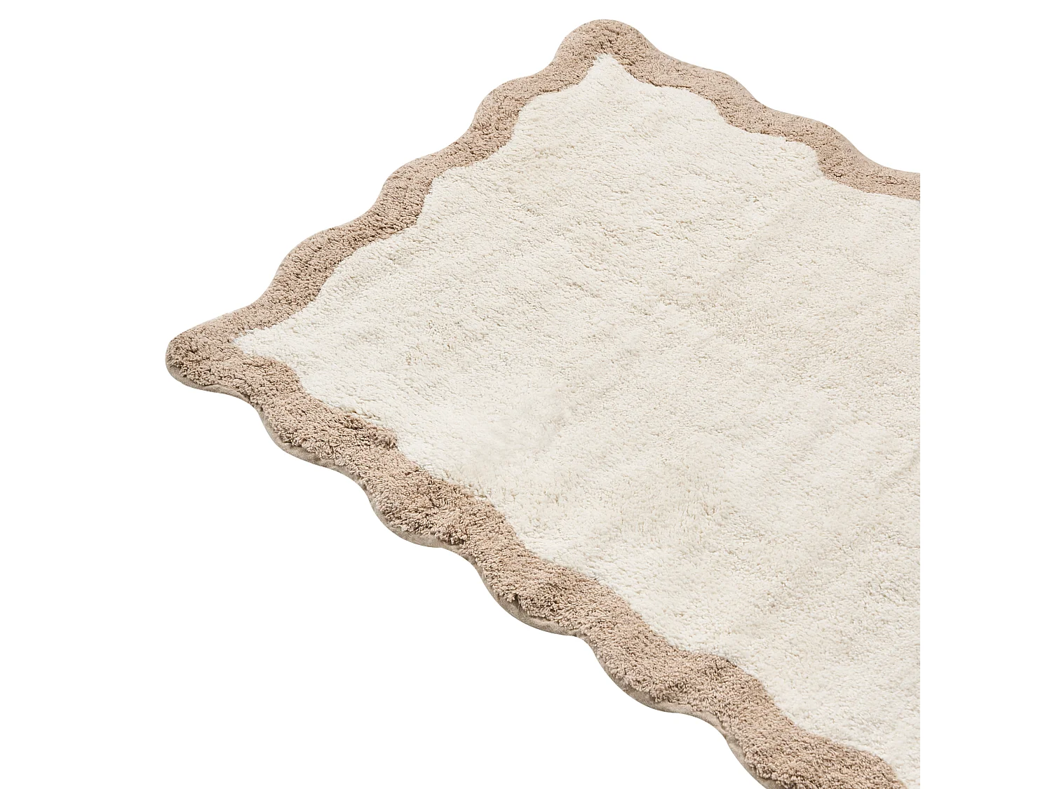 Tapis de bain NANGAL Marron/beige 60 x 90 cm Coton