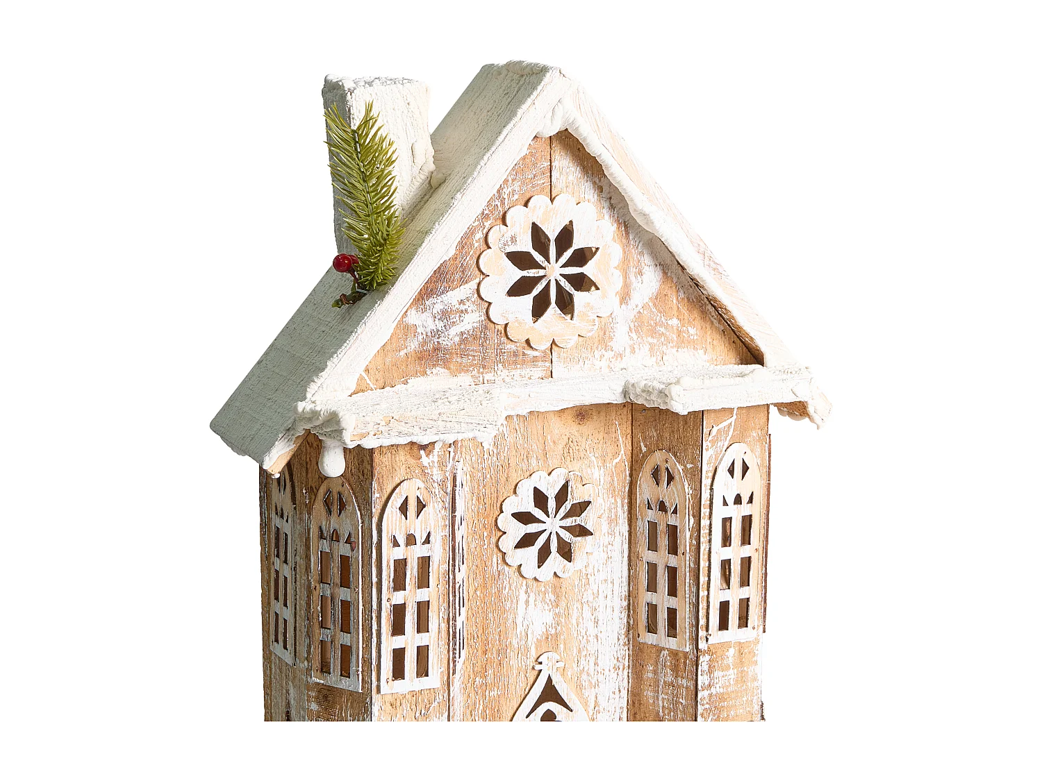 Décoration de Noël LED UNARI Maison 50 cm Marron clair