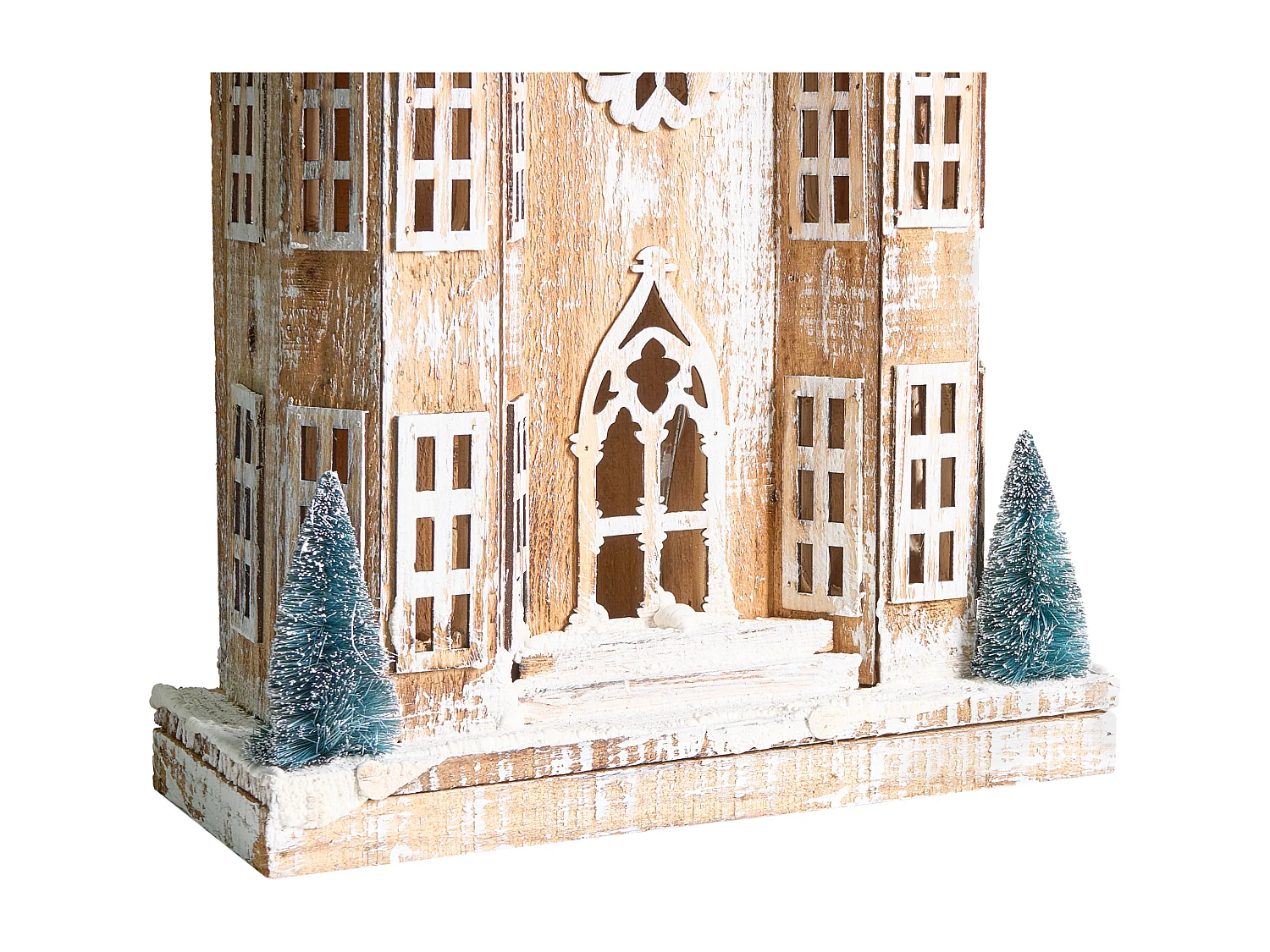 Décoration de Noël LED UNARI Maison 50 cm Marron clair