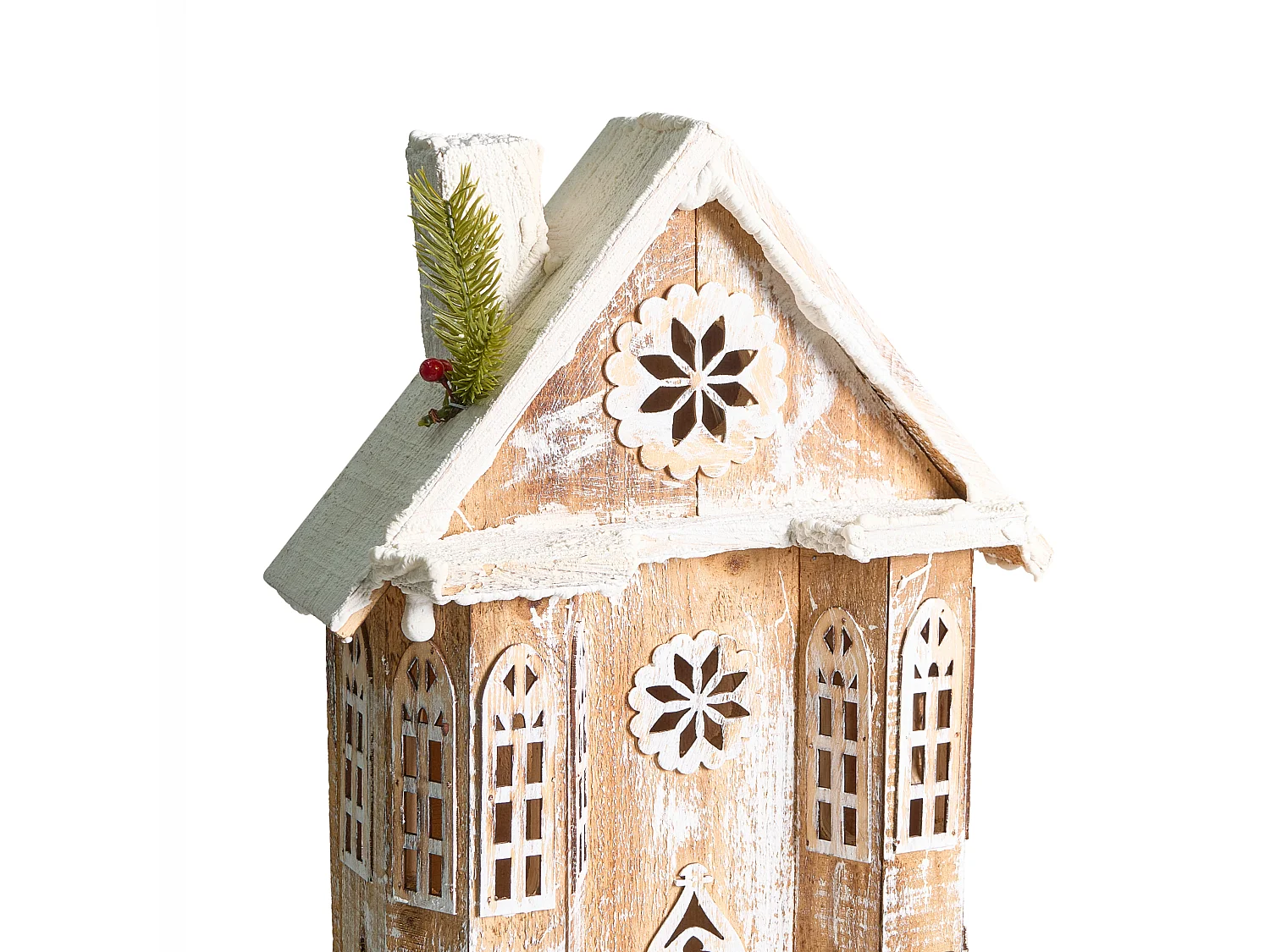 Décoration de Noël LED UNARI Maison 50 cm Marron clair